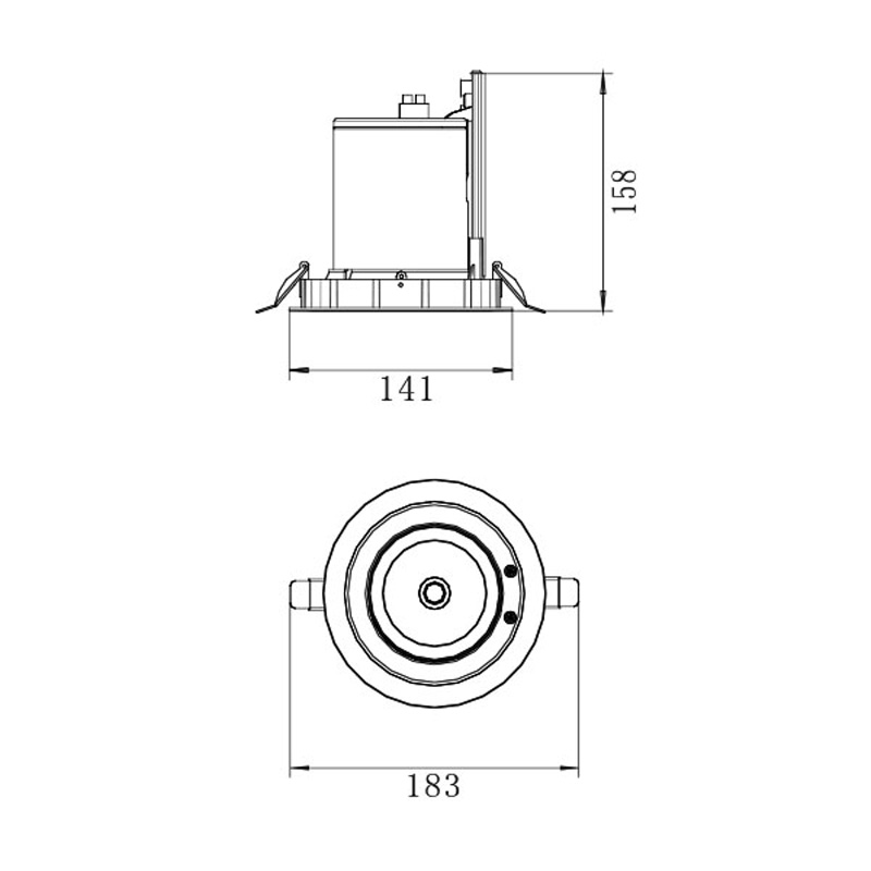 gedreht downlight 30w scheinwerfer auf und ab