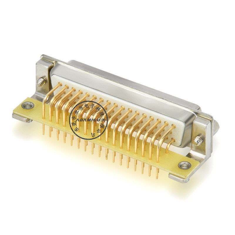 D-Sub-High-Density-Stecker 50-poliger Steckverbinder für rechtwinklige Leiterplattenmontage