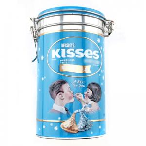 Lebensmittelqualität bedruckte runde Kaffee-Blechdose mit luftdichtem Deckel