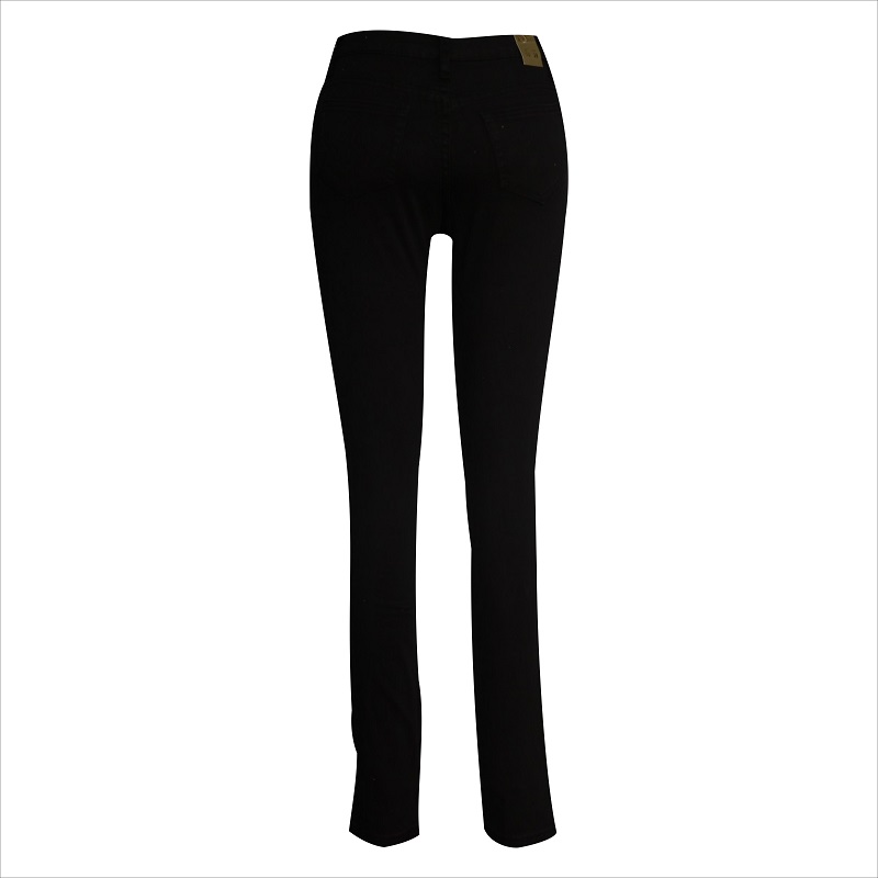 Überall zerrissene schwarze Röhrenjeans WS1015