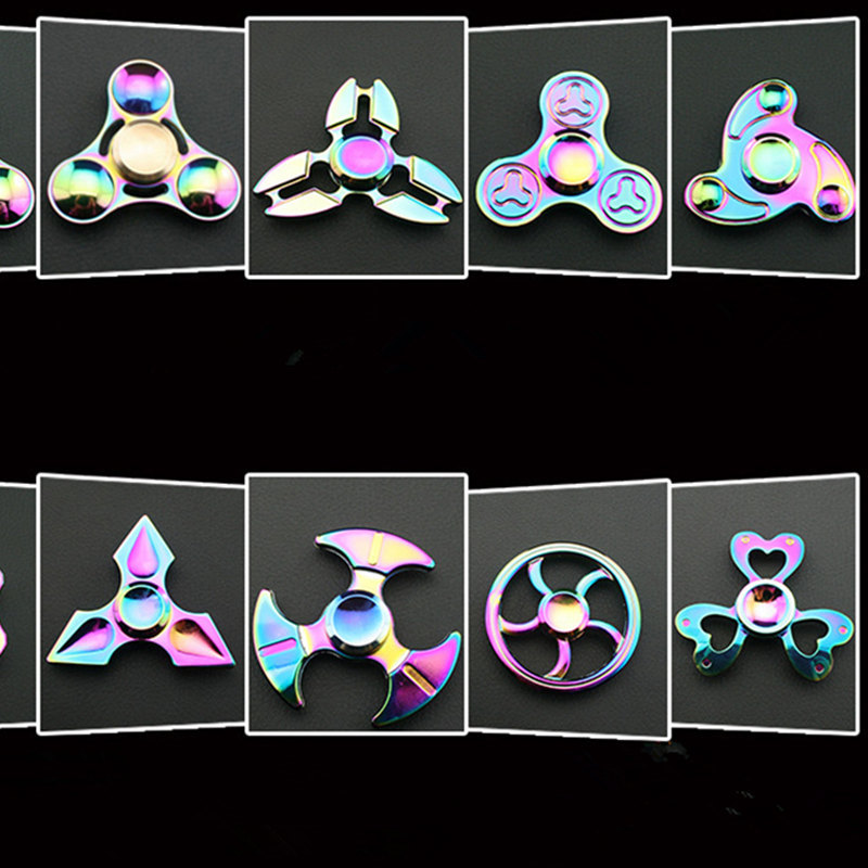 Metallische Zink-Legierung blenden Farbe drehen Hand Spinner Kreisel peg-top
