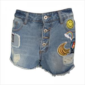 Patch Stickerei Jean Shorts WS10119
