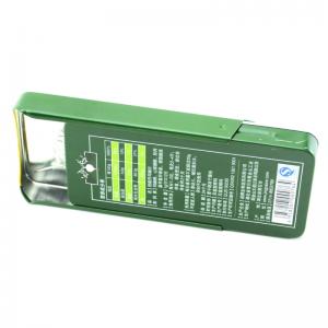 Kleine rechteckige Blechdose für Pfefferminzbonbons, Gesundheitsprodukte