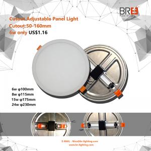 6W 8W 15W 20W Ultradünnes rundes Paneel LED-Licht vertieft montiert Innenbeleuchtung