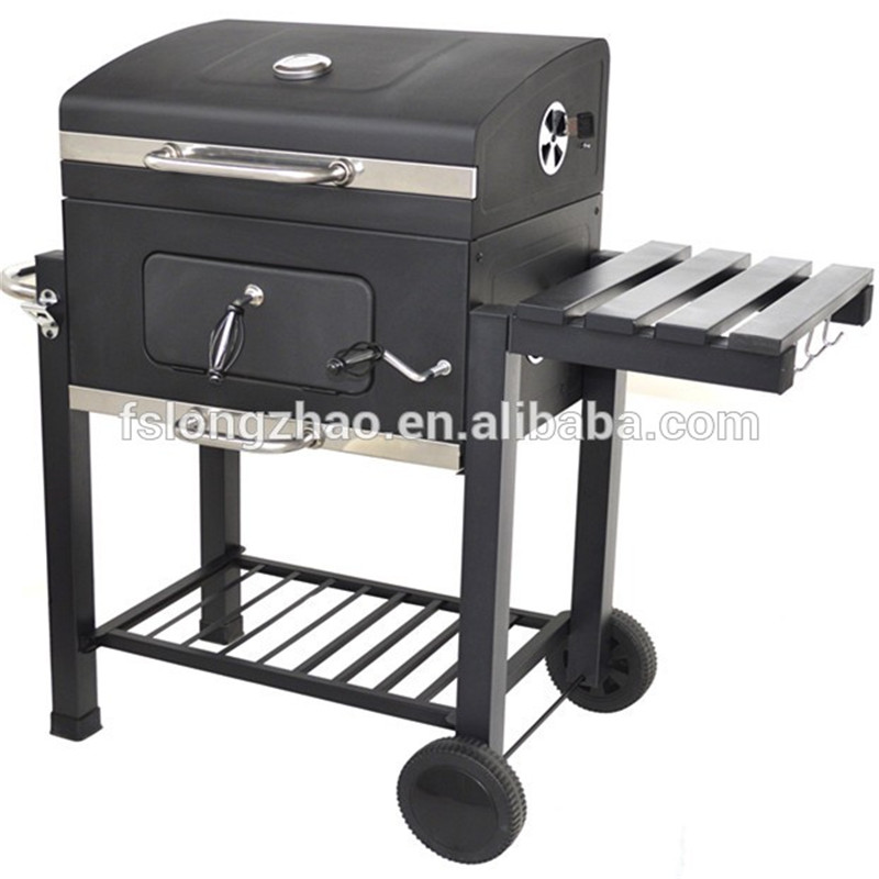 Im Freien tragbarer bbq Holzkohlegrill der Laufkatze