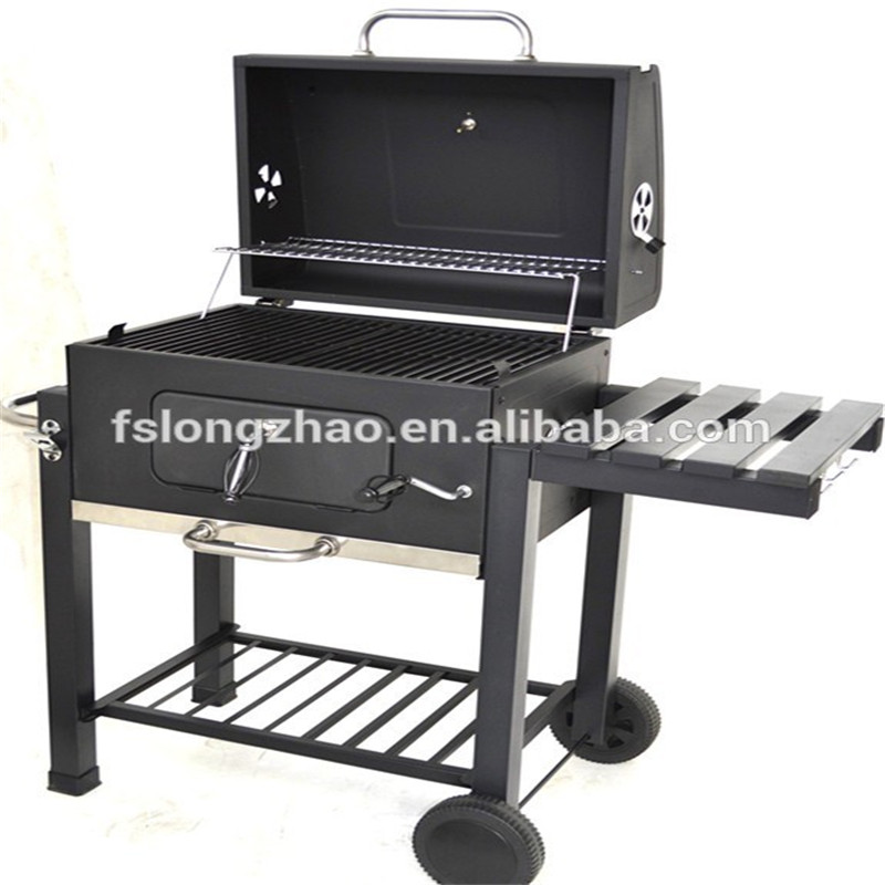 Im Freien tragbarer bbq Holzkohlegrill der Laufkatze