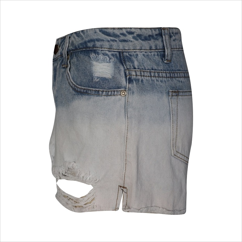 Mode Dipdye Jean Riss kurz WS101123