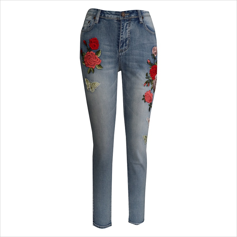 Frauen Stickerei Jeans WS1382 $ 8- $ 9