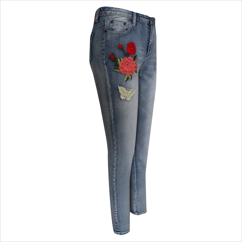 Frauen Stickerei Jeans WS1382 $ 8- $ 9