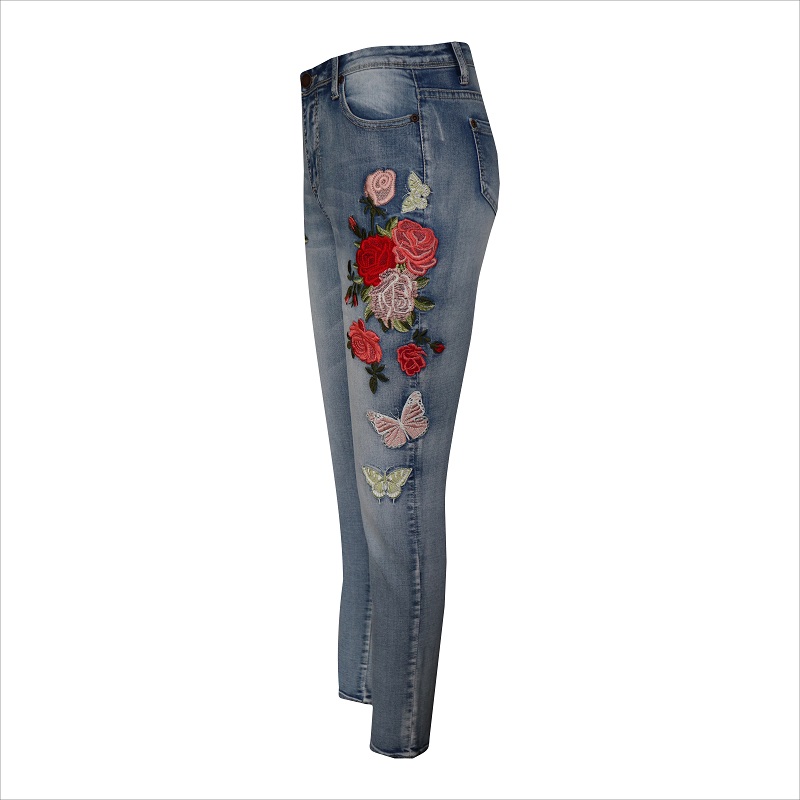 Frauen Stickerei Jeans WS1382 $ 8- $ 9