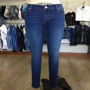 bleiche gewaschen - saum skinny jeans ws109057