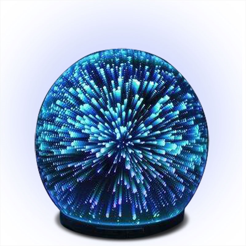 Ball geformter Regenbogen 3D Glas Feuerwerk Ultraschall elektronischen Aroma Diffusor