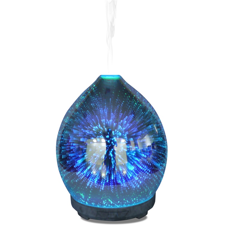 Regenbogen-3D-Glas-Feuerwerk-Home-Duft Luftbefeuchter Aroma-Diffusor