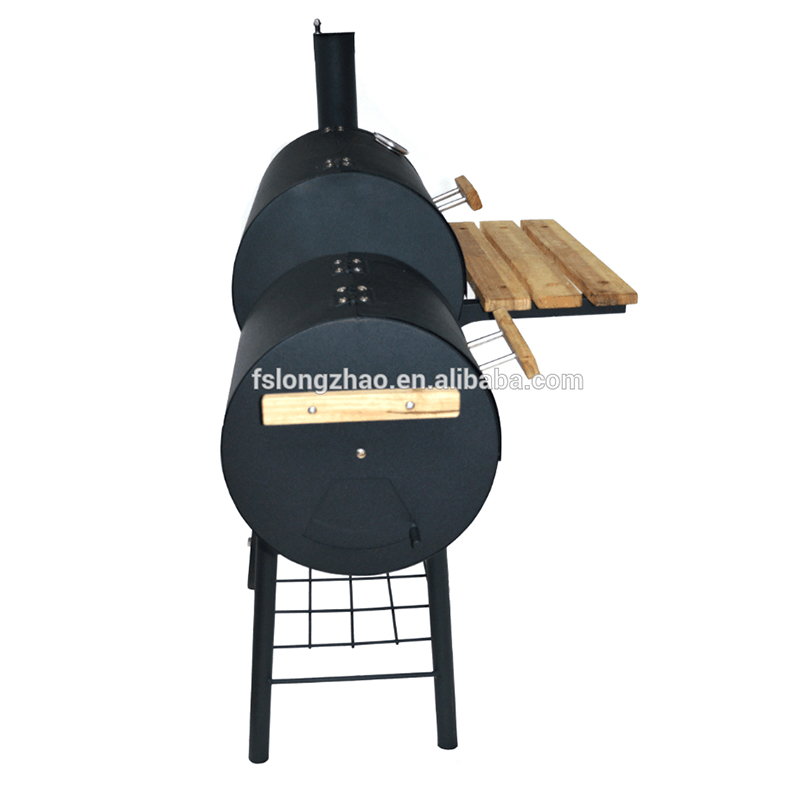 hochwertige zwei / double / twin barrel bbq mit kamin raucher - und holz - tabelle