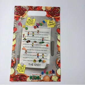 volle Druckplastikeinkaufenverpackungsbeutel mit gestempelschnittenem Griff