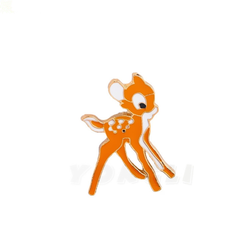 kundenspezifische Metall Cartoon Tier Abzeichen Zink-Legierung Multi-Color-Backfarbe Brosche Dichtung Schmelzguss vergoldete Brosche