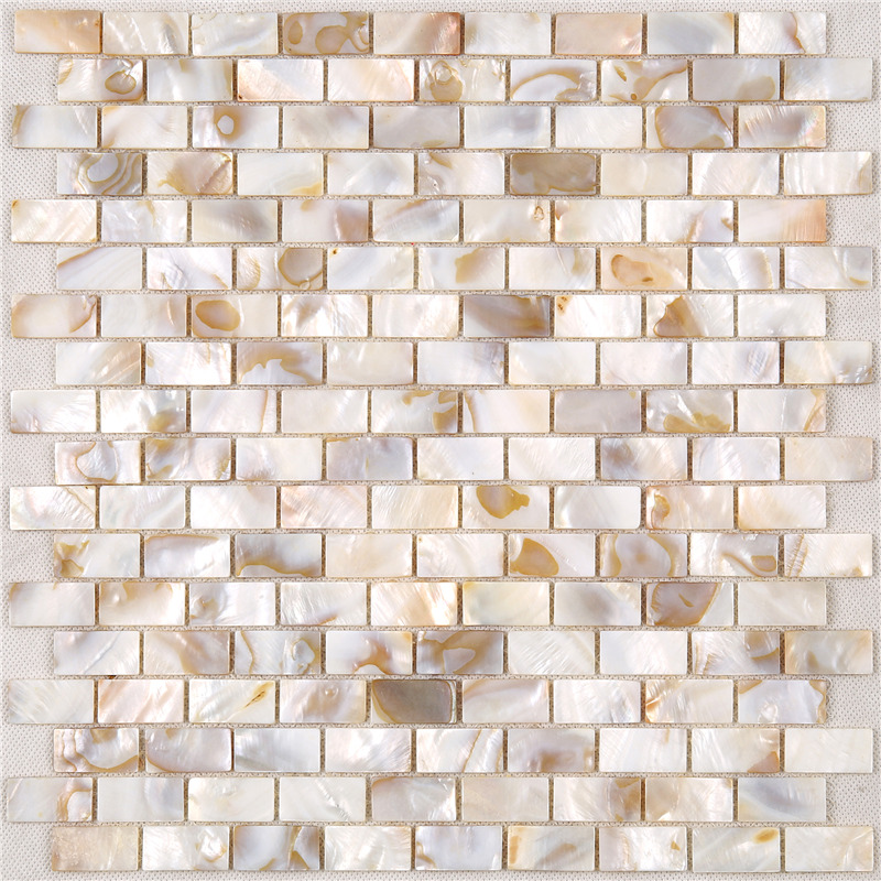 dekor natürlichen gelbe perlmutter mosaik - fliesen für backsplash