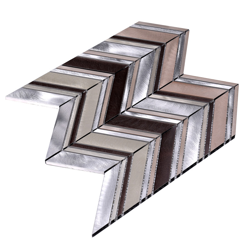 hlc27 grauen aluminium legierung aus glas decorative tile streifen für küche spritzer