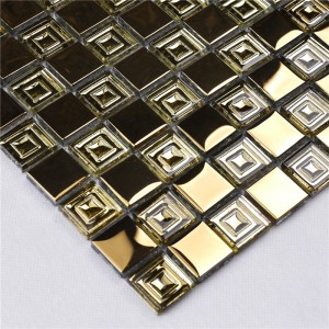 hdt10 midle ost - goldenen metall aus galvanisch beschichtet glas square mosaik - fliesen