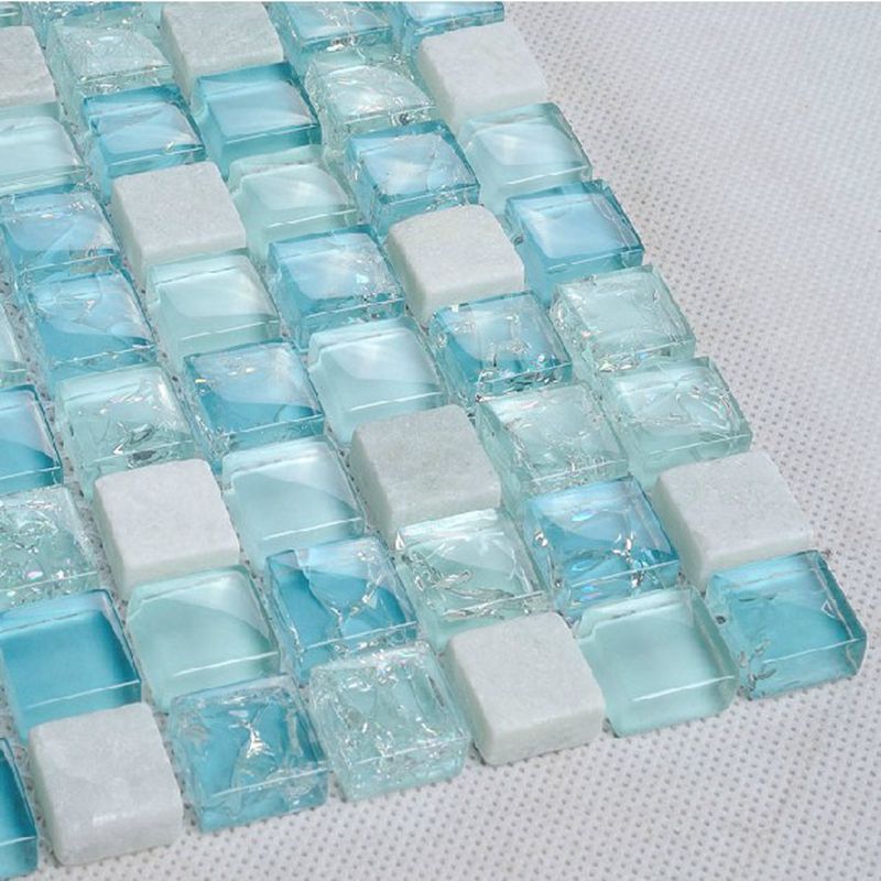 pure blue ice aus meerglas, einzigartige mosaik sauna spa bad fliesen kaputt zum verkauf