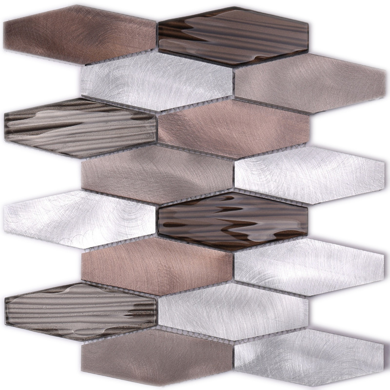 metall und glas mosaik - fliesen aus aluminium - legierung