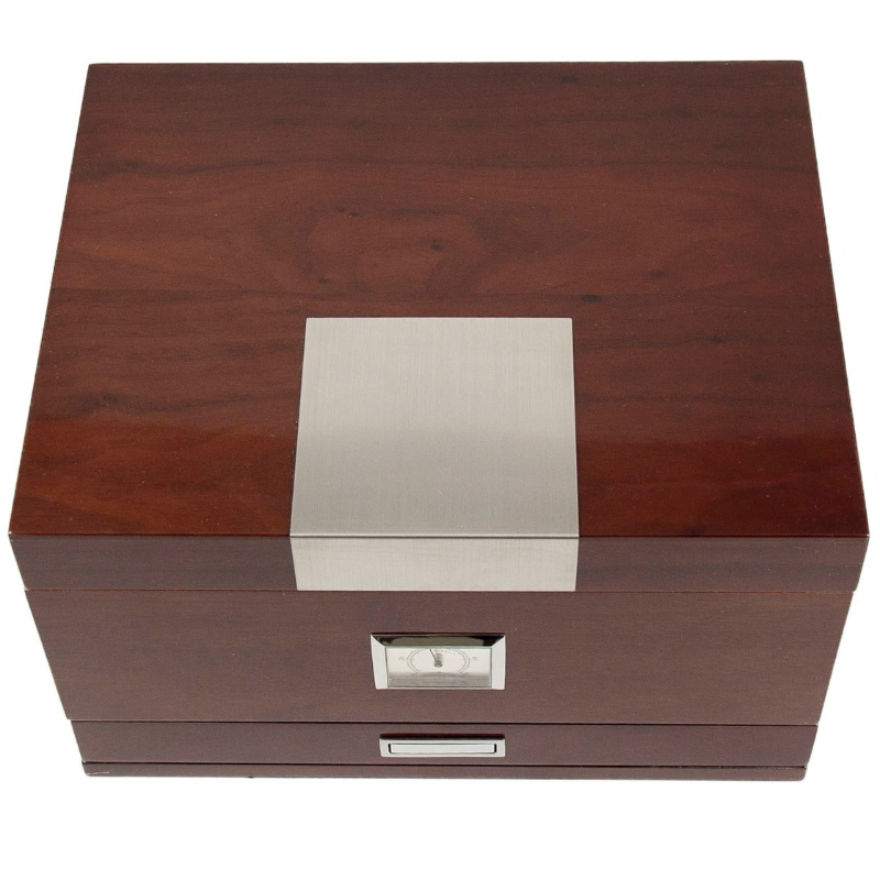 walnuss - zigarre humidor mit einer schublade