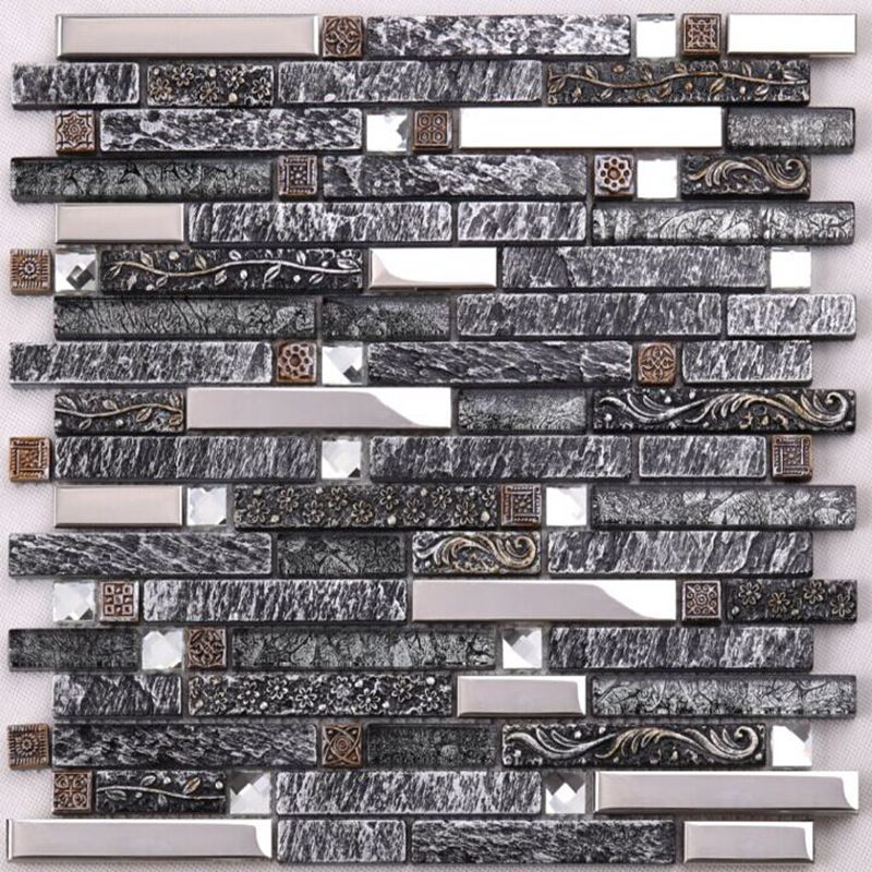 neuesten design römische antike luxuriöse bronze anaglyph harz vermischt glitter kristallglas mosaik - fliesen