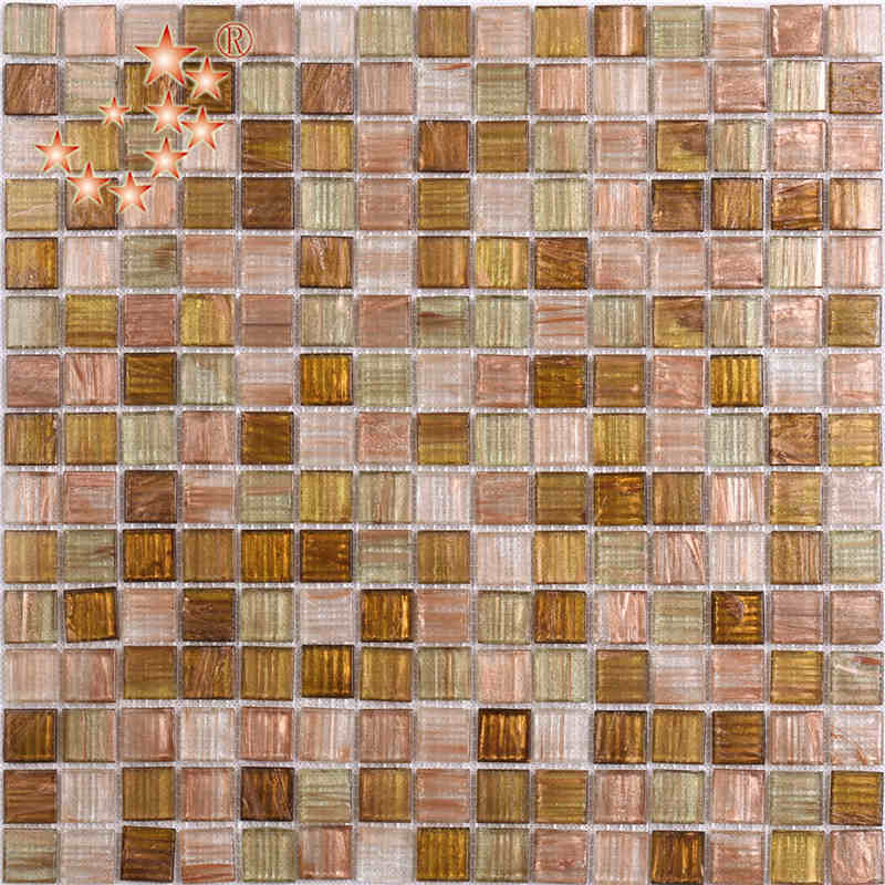 luxus - rose gold schillernde einzigartige glasmosaik küche backsplash fliesen