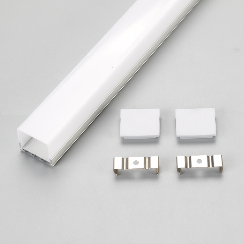 aluminium - kanal - system mit sich führte profil und endkappen für led - strip - anlagen