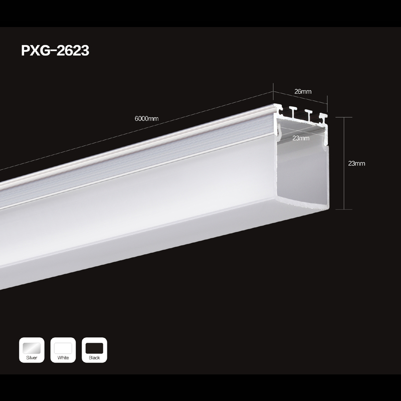 aluminium - kanal - system mit sich führte profil und endkappen für led - strip - anlagen