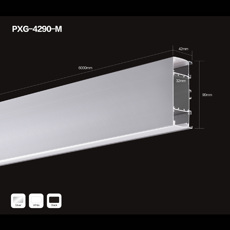 silber eloxierten aluminium 6063 t5 u - profil für led - beleuchtung