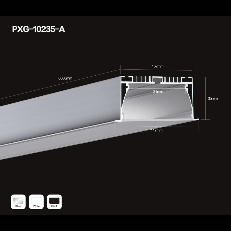 led - aluminium - extrusion mit diffusor für aluminium - kanal für led - strip