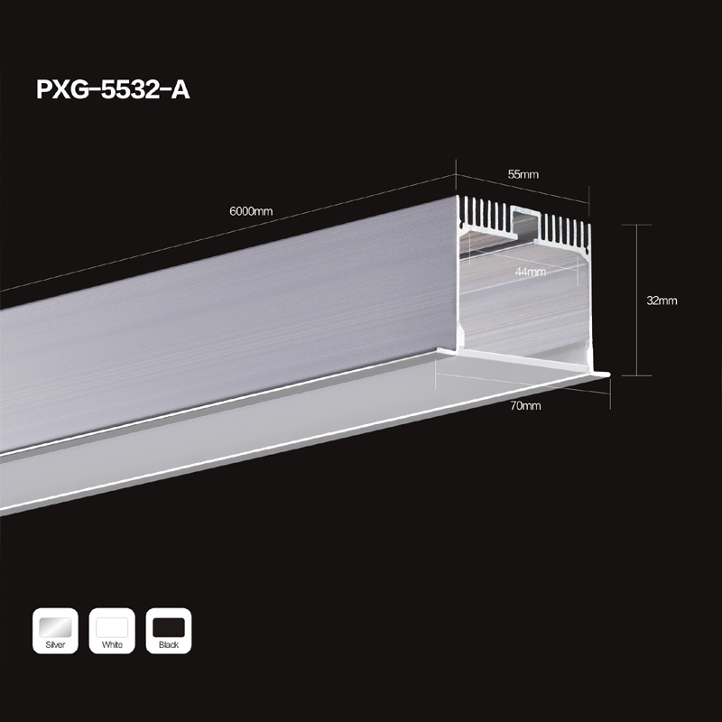 heiß verkaufen extrudierte u - kanal schwarz silber eloxierten led - streifen alu - rahmen