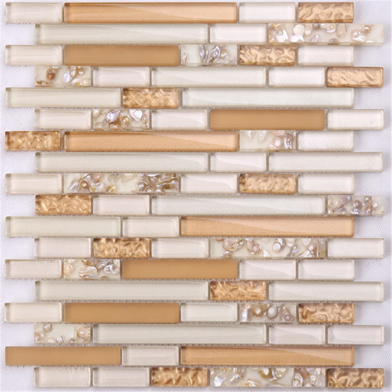 dubai gold aus kristallglas wand mosaik - fliesen für die küche