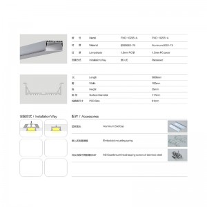 led - streifen wohnungs - aluminium - profil rahmen mit pc - cover kappe - clip