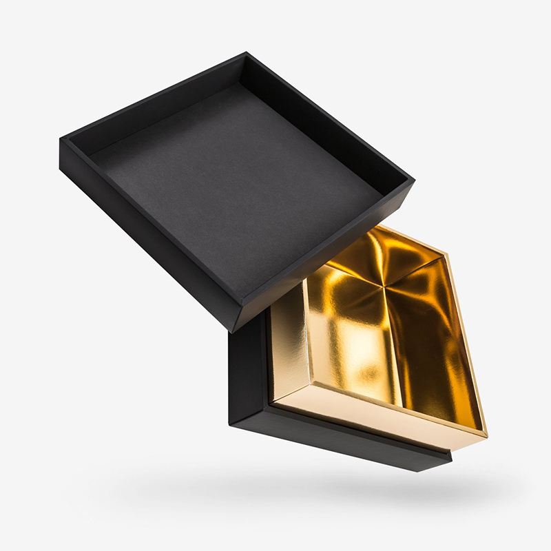 Kundenspezifisches Design recycelte schwarze Pappverpackungs-Geschenkboxen mit Band