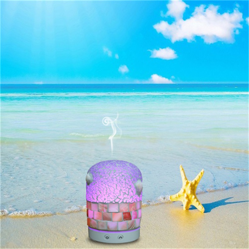 2018 neue echte shell mosaik glas ultraschall luft frisch aroma diffusor