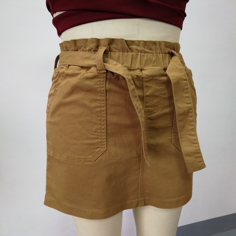 Khaki Damen mit Gürtelröcken WS323