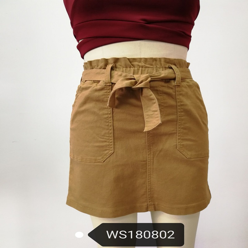 Khaki Damen mit Gürtelröcken WS323