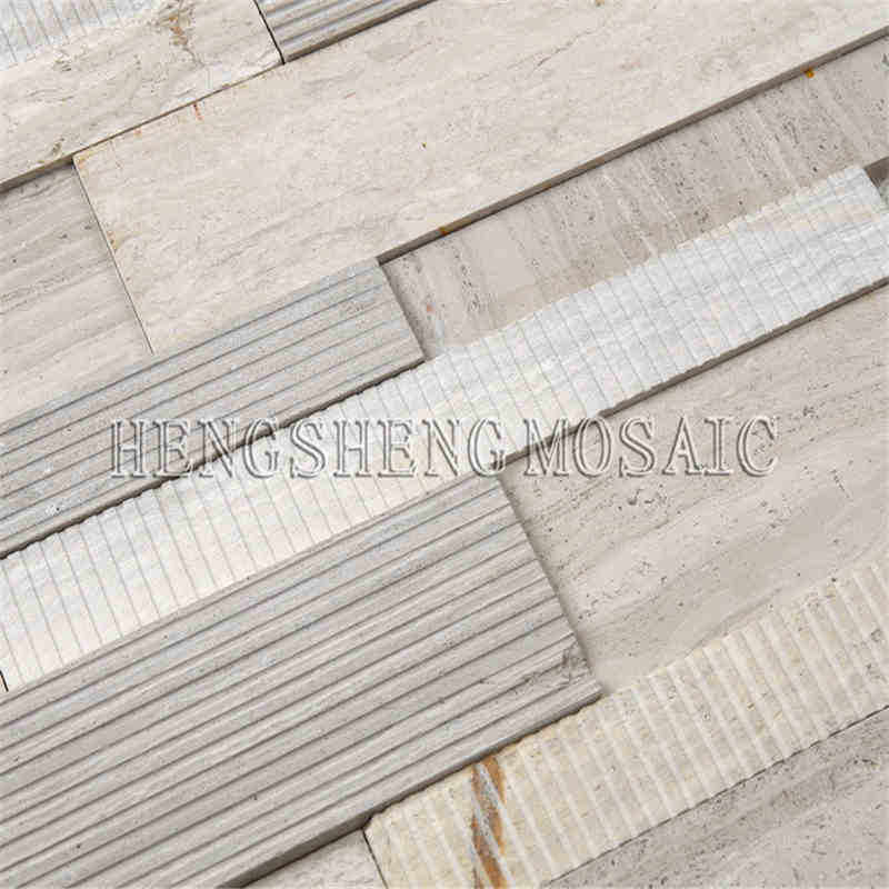 Niedrige Preis-Streifen-Kunst-Mosaik-Fliese mit keramischer Mischung Natursteinglasmosaikfliese für Außendekoration ummauert Landhausmosaikfliesenpreise in Ägypten-Fischschuppen-Mosaikkeramikfliesen