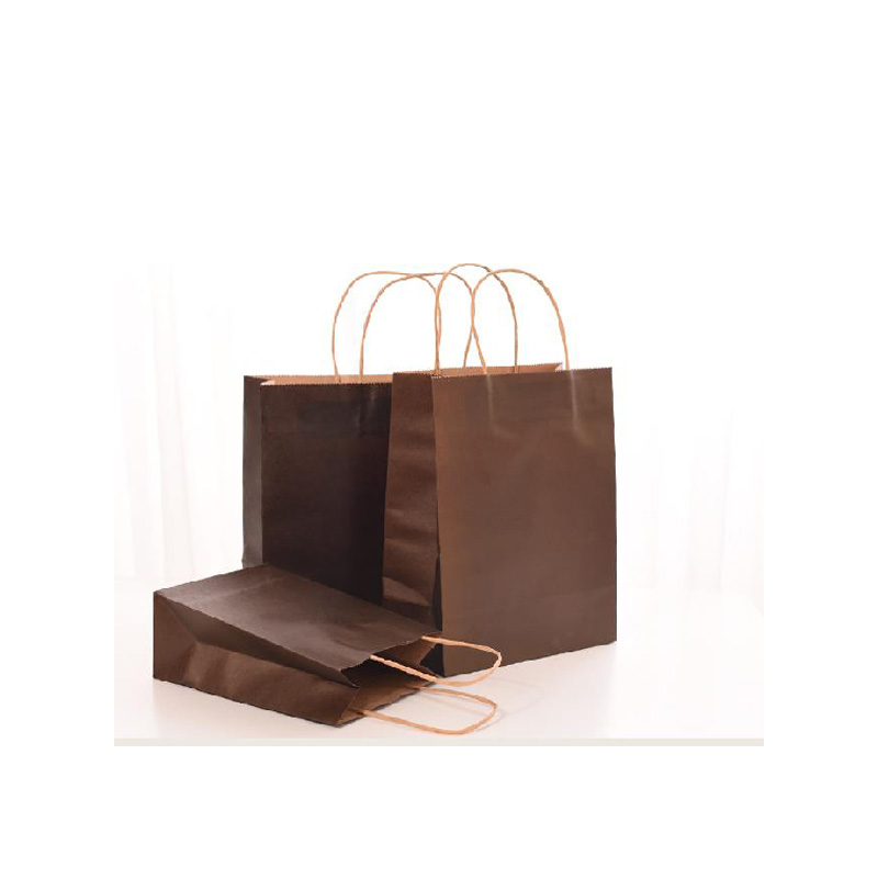 Benutzerdefinierte gedruckte Hand Shopping Brown Kraftpapier Tasche mit Griffen