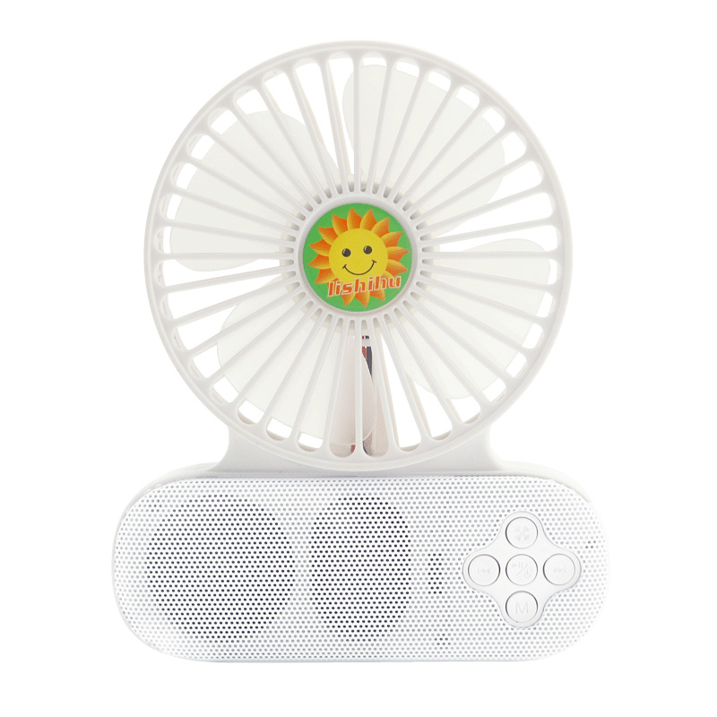 Mini wiederaufladbarer Ventilator, Mini-Ventilator, Bluetooth-Lautsprecher mit Ventilator