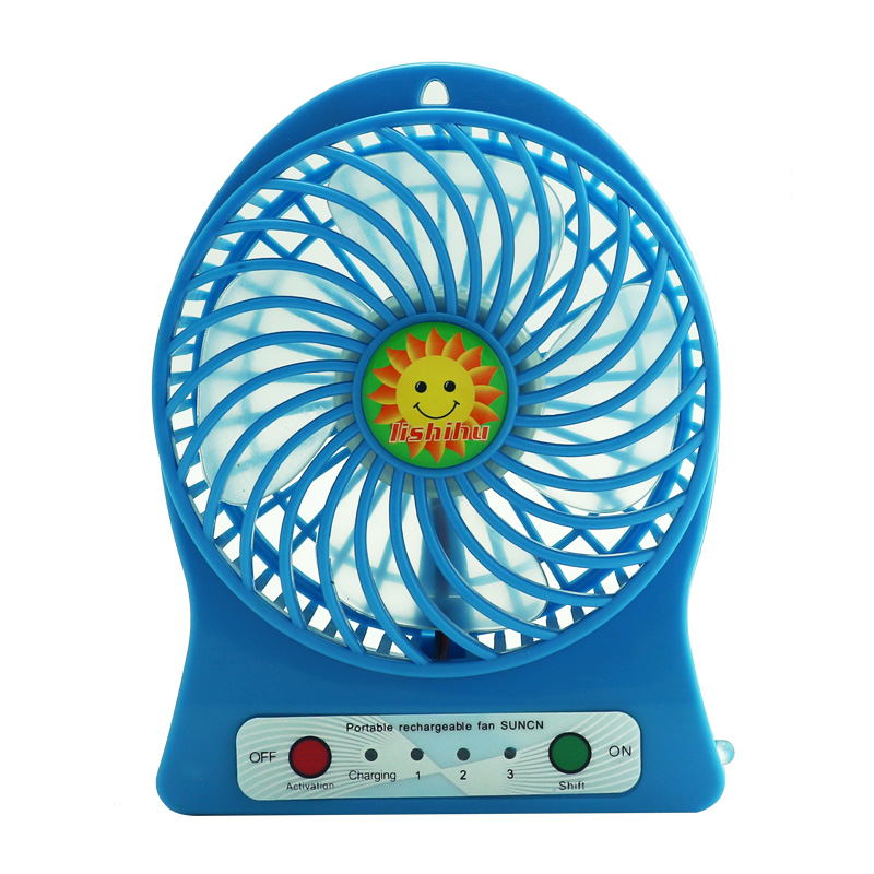 LED Mini USB Portable wiederaufladbare Lüfter 18650 Li Ionen Akku USB Kühler Fans