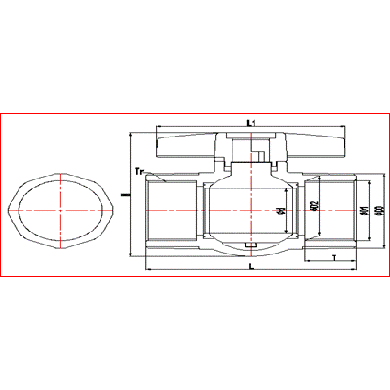 upvc threaeded Kugelhahn