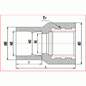 UPVC KUPFERGEWINDE-REDUZIERER