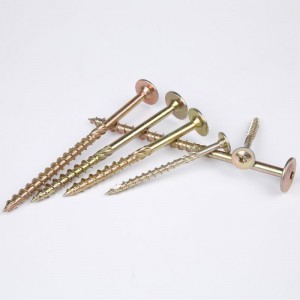 Waffelkopf Holzbauschraube Schnittgewinde, TORX-Aussparung, Schnittpunkt TY-17, gelb verzinkt