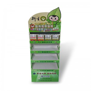 FSDU-Boden-Papppapier-Anzeige POP herauf Karton-Stand für Flaschen-Getränk