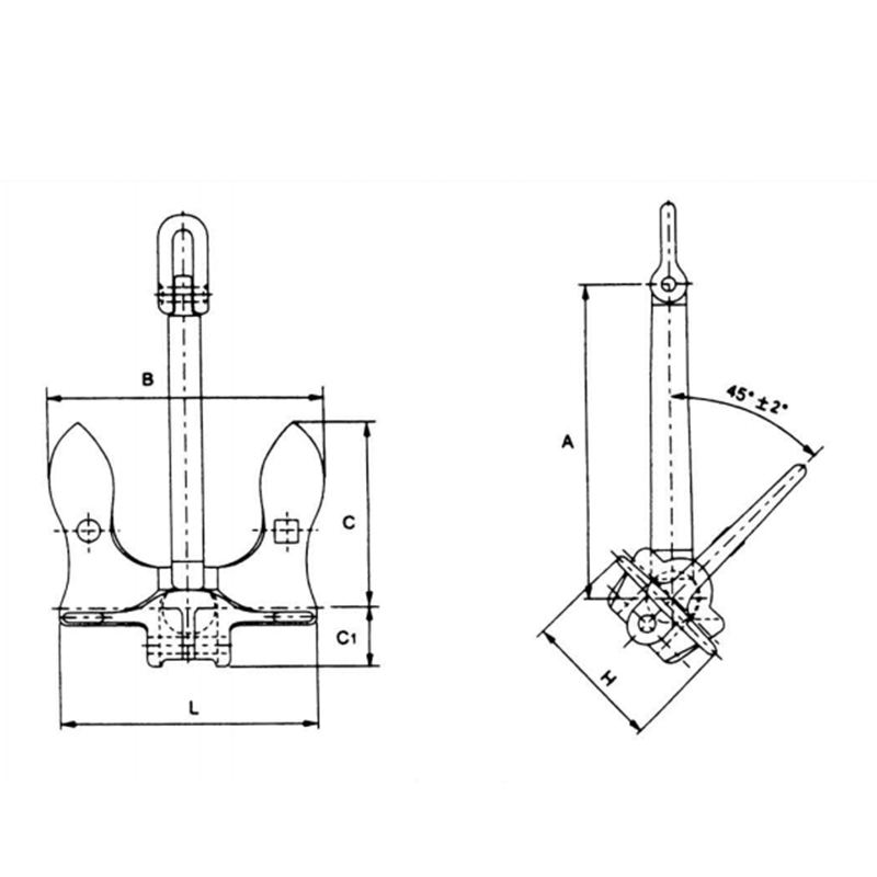 Marine Baldt Typ Stockless Anker