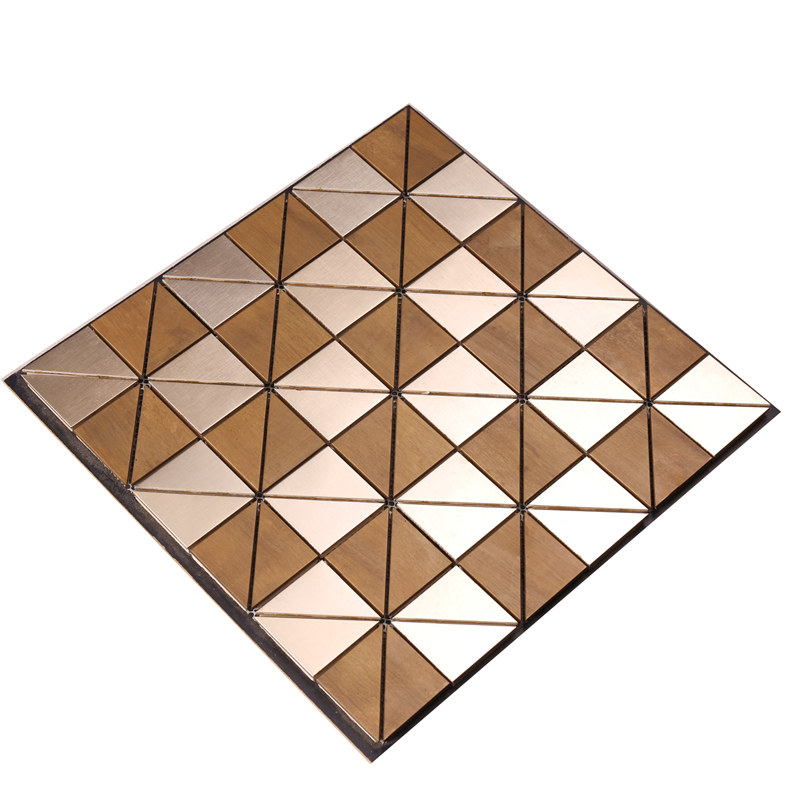 Dekor Champagner Gold Farbe Geometrische Mosaikfliese HSW18118