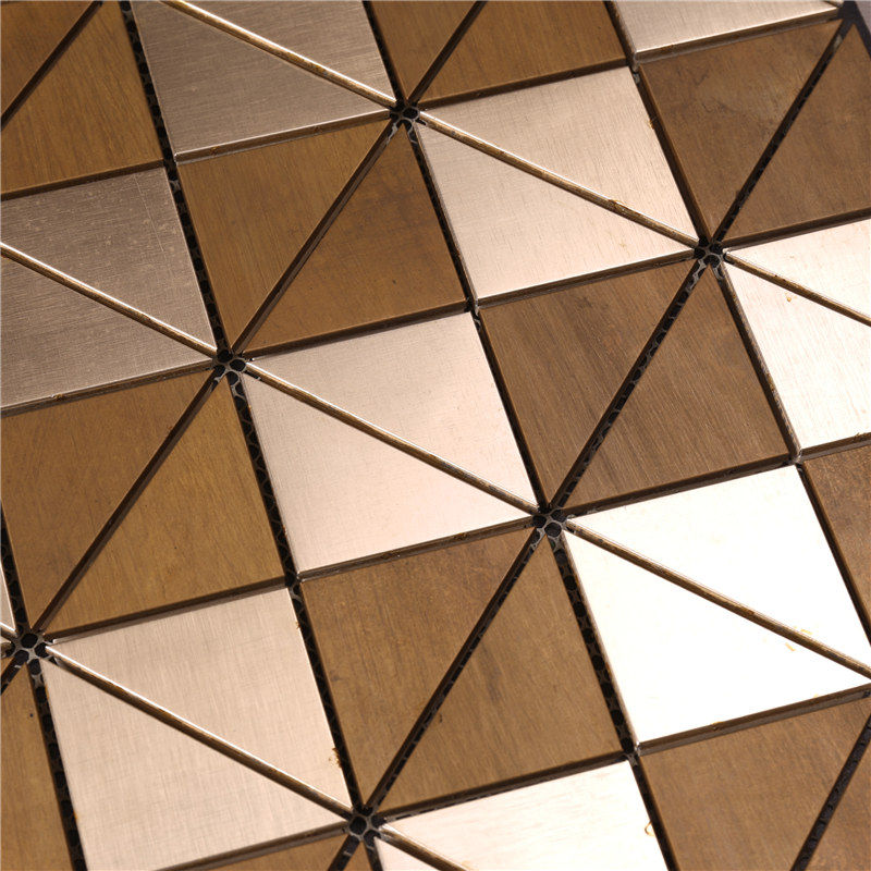 Dekor Champagner Gold Farbe Geometrische Mosaikfliese HSW18118